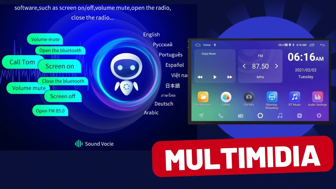 تنشيط لمرة واحدة لمساعد Toppal AI Voice Assistant لنظام الوسائط المتعددة في السيارة