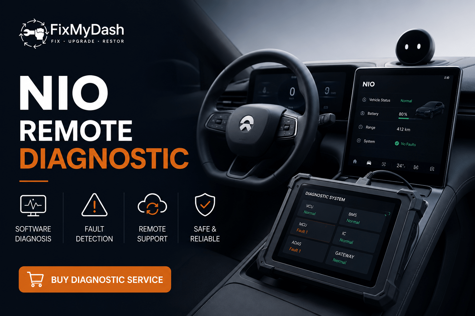 خدمة إصلاح برمجيات NIO